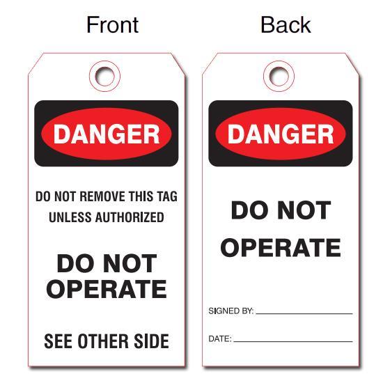 [Image: Safety & Caution Tags]