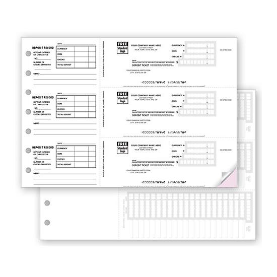 [Image: Business Checking Deposit Slips - 3 Per Page]