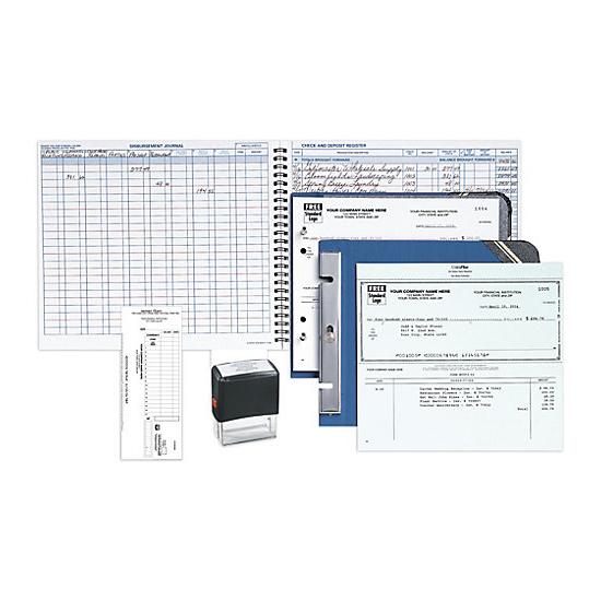 [Image: Voucher Check Value Package Kit with 500 Checks, Endorsement Stamp, and 300 Deposit Tickets]