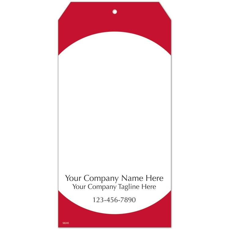 Blank paper label, red price tag