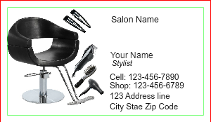Salon Business Cards With Appointment On Back