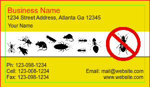 Pest Control Services Business Cards
