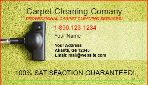 Rug Cleaning Business Cards