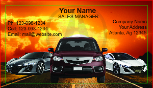 Acura Car Dealer Business Cards