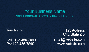 Tax Consultant Business Card