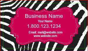 Zebra Print Business Cards