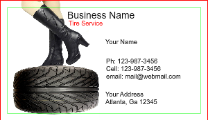Tire Shop Business Card Template