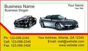 Auto Sales Business Card Template