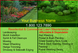 blank lawn care flyers