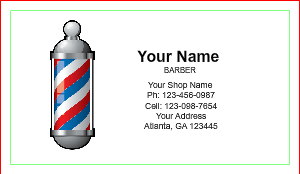 Basic Barber Business Card Template