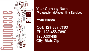 Accounting & Tax Preparation Business Cards