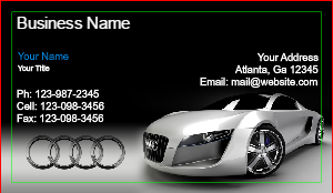 Audi Business Card Template