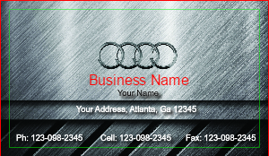 Audi Car Salesman Business Card