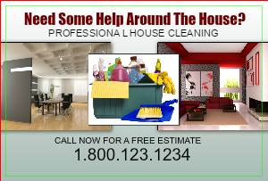 House Cleaning Postcard Template