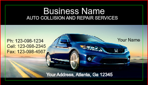 Auto Collision Business Card Template