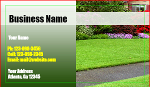 Custom Lawn Care Business Cards