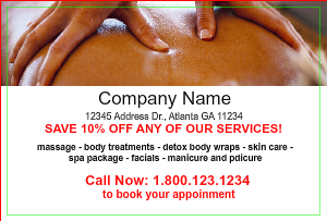 Massage & Spa Postcard Design