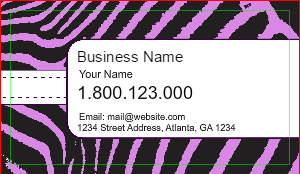 Zebra Print Business Cards Design