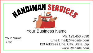 Handyman Business Card, Logo, Tool Box