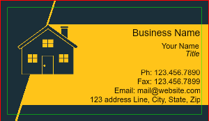 Handyman Business Cards, House, Yellow