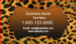 Leopard Print Business Cards