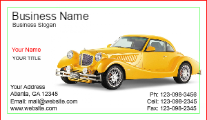 Auto Sales Business Card