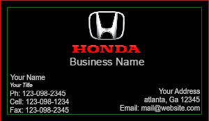 Honda Business Cards