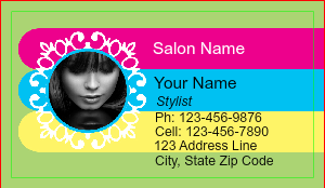 Beauty Parlour Business Card