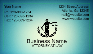 Legal Business Card Template With Professional Design (100 For $16.50)