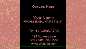 Pink Glitter Beauty Salon Business Card