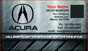 Acura Dealer Business Cards