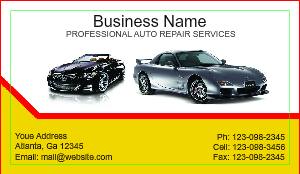 Auto Paint Business Card
