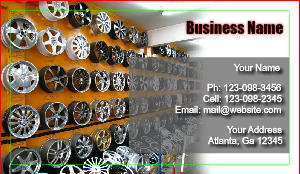 Auto Rims And Tire Sale Business Card