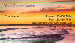 Christian Business Cards, Sunset Sky