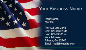 American Flag Business Card Design