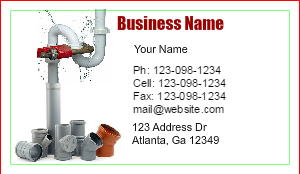 Plumbing Business Card Designs