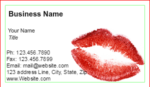 Spa Business Card - Lips