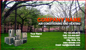 Heating And Air Business Card