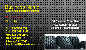 Mechanic Business Cards. Starts At 100 For $16.50.