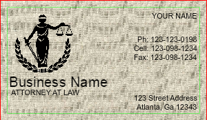 Attorney Double-sided Business Cards With Clean Linen Background Texture