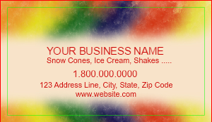 Shaved Ice Business Card Template 