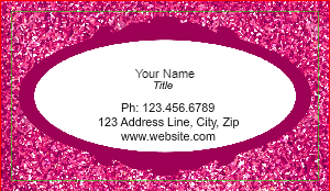 Makeup Artist Business Card, Pink Glitter