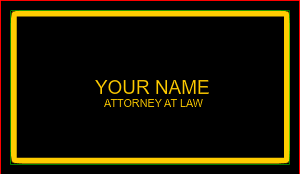 Professional Black & Gold Lawyer Business Cards With Modern Design