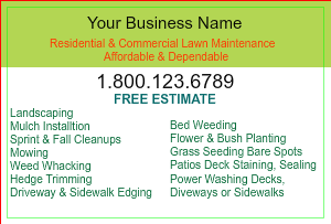 Commercial Lawn Care Flyer