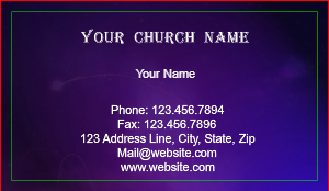 Christian Business Cards, Purple