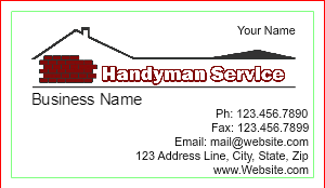 Handyman Business Cards, Logo, Bricks