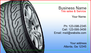 Tire Shop Business Card Design