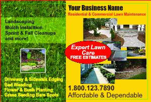 Lawn Care Flyers - Landscaping Postcards