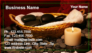 Spa Business Card Candel