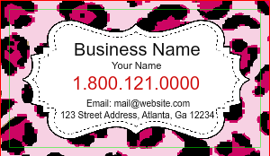 Cheetah Print Business Cards